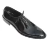 Patent Leather Oxford Shoes - Black - Front View