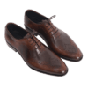 Oxford Brogue Shoes in Brown - pair front view