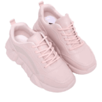 Women Pink Sneakers - double pair front view